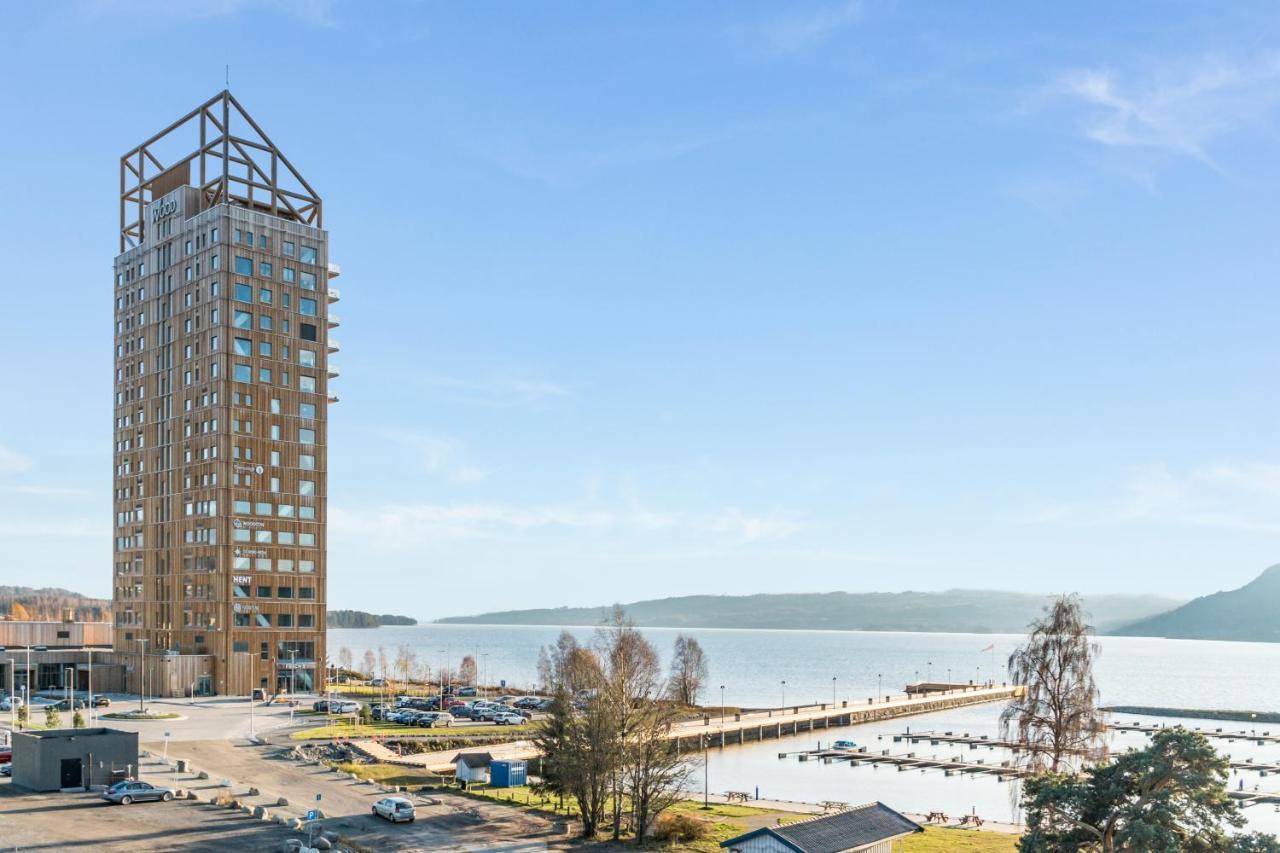 Mjos Tower Apartment - Lovely City View Sjusjøen 外观 照片